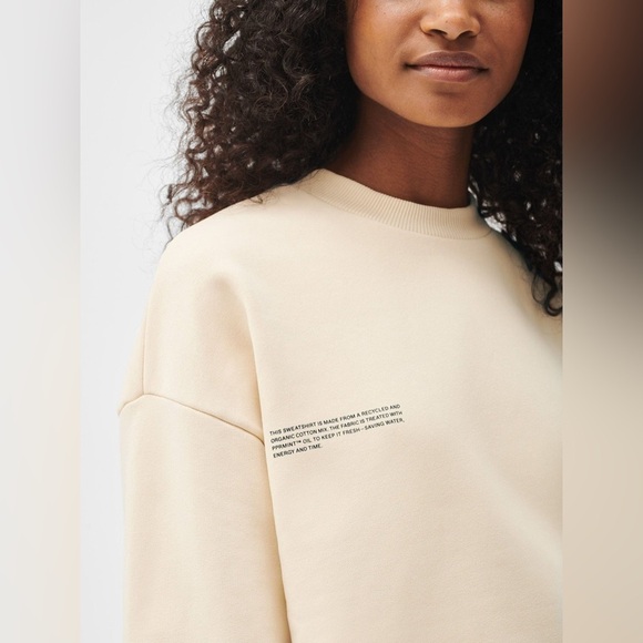 Pangaia Sweatshirt White 365 Heavyweight Sweatshirt Crew Neck Size Small Cotton - Picture 16 of 16